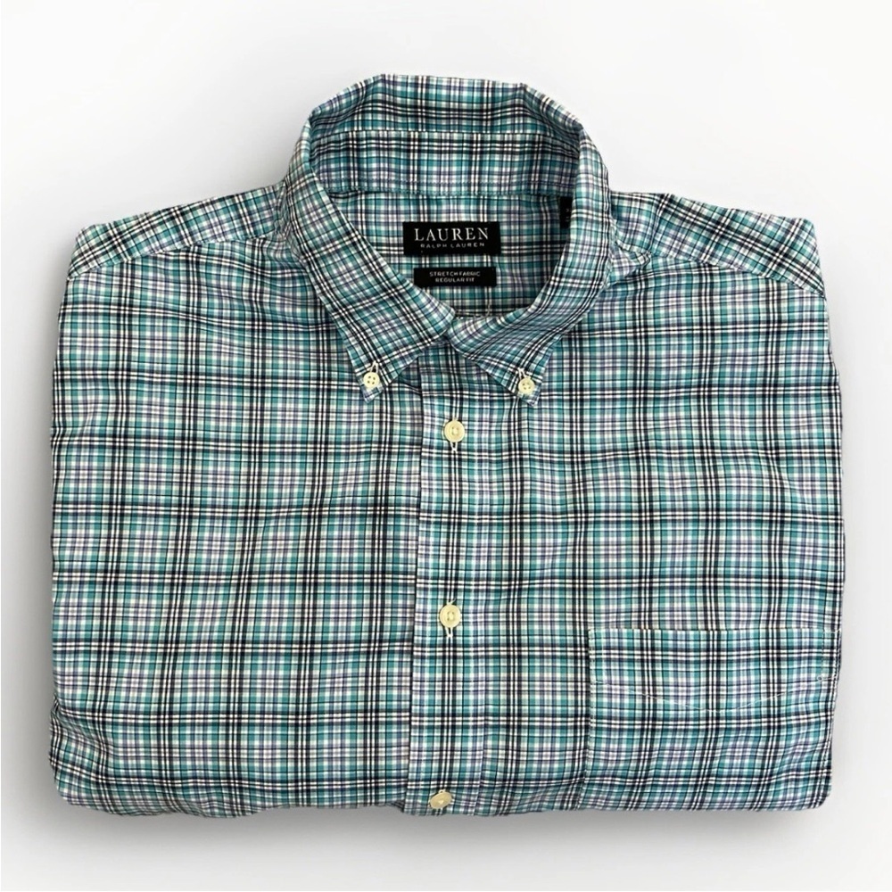 Lauren Ralph Lauren Men's Button Down Shirt Size L - 16 32/33 Long Sleeves EUC